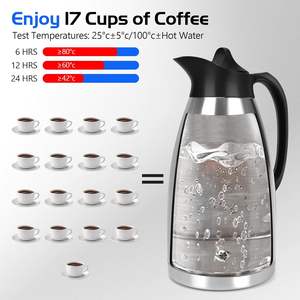 Bouilloire à café de haute qualité Double paroi en acier inoxydable flacon carafe à café flacon à vide bouteille d'eau <span class=keywords><strong>théière</strong></span> isolée - Product Image 5