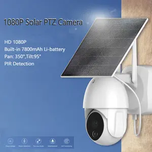 Smart 1080P Zonnepaneel Aangedreven Home Security Cctv Wifi Bewakingscamera Draadloos Buiten