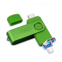 Unidad Flash USB 2.0 OTG Multifunción 3 en 1 con Tipo-C para Windows, iOS, Android y Más, en Stock, con Certificación CE, RoHS y FCC