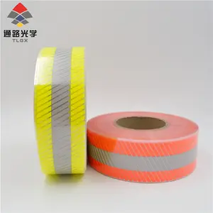 2" Segmented Safety Silver Reflective Iron On Fabric Clothing Tape Heat Transfer Vinyl Film