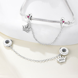 Esta cadena de seguridad con diseño único en forma de corona es adecuada tanto para hombres como para mujeres (accesorio DIY, regalo creativo) - Product Image 5