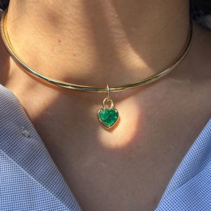 Collar de plata 925 Gemnel con esmeralda de calidad y diamantes talla Asscher Pirouette, ideal para regalo. - Product Image 2