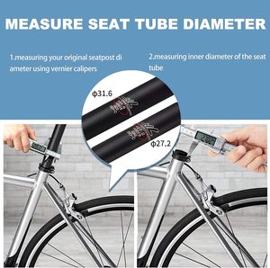 ZOOM - <span class=keywords><strong>Tija</strong></span> de sillín de suspensión ultraligera y duradera de aleación de aluminio de 350 mm <span class=keywords><strong>con</strong></span> abrazadera ajustable de 14 mm para ciclismo - Product Image 6