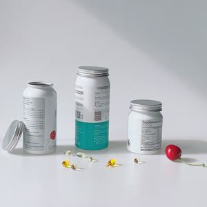 Nuovo Contenitore Vuoto in Metallo per Medicinali, Capsule con Anello a Strappo, Flacone per Vitamine e Integratori - Product Image 4