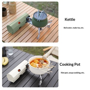 Estufa de Gas Portátil de Alta Potencia, Resistente al Viento, Plegable, para Acampar al Aire Libre y Actividades de Cocina en el Hogar - Product Image 4