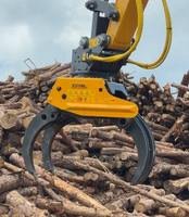 Dispositif de coupe d'arbres pour machinerie forestière, pour travaux forestiers avec chargeuse télescopique, scie à grappin pour chargeuse télescopique