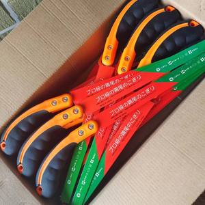 Sierra de mano Phoenix Tail, hoja recta de acero inoxidable, mango azul y naranja, para árboles frutales, carpintería y uso en jardín - Product Image 2