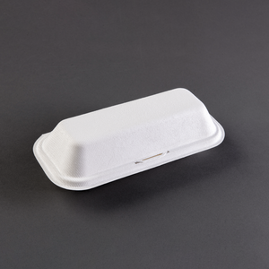 Dùng một lần bã mía Hotdog hộp vỏ sò container phân hủy sinh học thực phẩm đóng gói dùng một lần mía bã mía Hotdog vỏ sò hộp - Product Image 1
