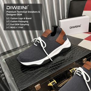 Luxury Designer <b>shoe</b> for <b>Men</b> Women High Quality Charcoal <b>Grey</b> Knit walking <b>shoes</b> Leather Patch Sneakers Baskets New - Product Image 1