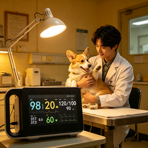 Monitor <span class=keywords><strong>Veterinario</strong></span> Multiparamétrico de 246.5*146.4*50.7MM para Veterinarios, Monitor de Signos Vitales Multiparamétrico Portátil para Animales Pequeños - Product Image 3