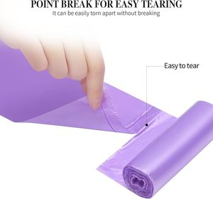 Tùy chỉnh hương thơm HDPE/<span class=keywords><strong>LDPE</strong></span> gusseted túi rác hoa oải hương thơm Vest Túi rác trên cuộn - Product Image 4