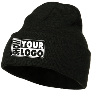 <b>Winter</b> Cold Beanie <b>Hat</b> Custom Embroidery & Logo Plain Color Fashion Design Common Fabric - Product Image 1