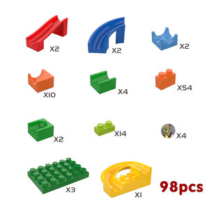 98 pièces de jeu de <span class=keywords><strong>labyrinthe</strong></span> miniature en plastique, jeu de construction de briques, jeu de billes - Product Image 5