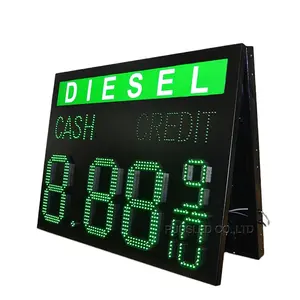 factory price waterproof outdoor led green DIESEL led gas price signs large led oil price for gas station