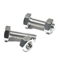 Promo Panas! Supplier Cina Baut Kepala Heksagonal Stainless Steel M4-M18 Finishing Polos dengan Satu Mur untuk Pengencangan Umum