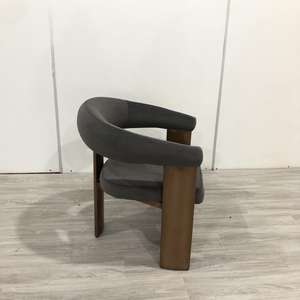 Chaise de salle à manger de style moderne en bois de frêne massif de couleur personnalisable de luxe pour salle à manger - Product Image 3