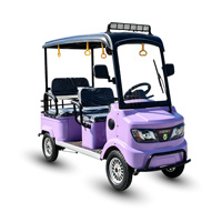 Quadricycle électrique Holladay à 4 roues avec toit et pare-brise, voiturette de golf électrique pour adultes, idéale pour les centres de villégiature et les communautés
