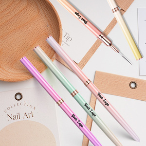 Fabricante de cepillos de uñas, Etiqueta Privada, 7/9/11/15/20mm, cepillos para rayas, 5 unids/set, arte de uñas, Pinceles para uñas con delineador ultrafino <span class=keywords><strong>rosa</strong></span> - Product Image 6