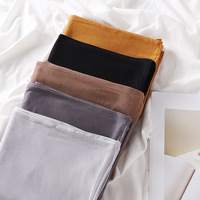 Le plus récent doux coton Jersey Double boucle instantanée Hijab modal islamique foulard écharpe pour printemps saison châle