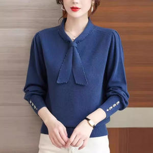 Casual Zijden Pullover-Shirts Voor Dames Gebreide Kleding Voor Meisjes In Het Herfstseizoen - Product Image 2