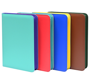 <span class=keywords><strong>Classeur</strong></span> à fermeture éclair couleur macaron, 9 pochettes à chargement latéral, en matériau sûr sans acide, pour collection - Product Image 2