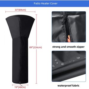Funda para Calentador de Patio 420D, Impermeable con Cierre, Funda para Calentador de Propano para Exteriores para Cualquier Época del Año, Tamaño Grande - Product Image 2