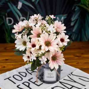 Chrysanthème artificiel Haiyi 30 cm, fleur en soie, décoration de mariage, décoration de la maison, bouquet - Product Image 2