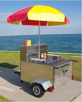 Remorque de restauration rapide mobile camion de restauration hot-dog petit chariot collation de nourriture mobile