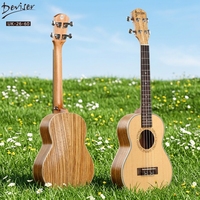 Deviser UK-24-60 24" Concert Ukulele Spruce Top Zebrawood Back/Sides Maple Neck Rosewood Fretboard Matte Finish Factory Direct