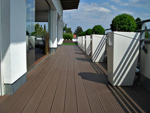 ทนต่อสภาพอากาศติดทนนาน WPC พื้นตกแต่งกลางแจ้งไม้พลาสติกคอมโพสิต - Product Image 4