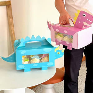 Cajas de Regalo de Papel con Forma de Dinosaurio, Personalizadas, de Alta Calidad, Hechas con Materiales Reciclados, Impresión UV, para Fiestas Infantiles de Dinosaurios - Product Image 4