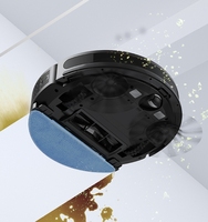 Robot Vacuum dan Mop Combo dengan Filter HEPA 2-in-1, Vacuum Cleaner yang Dikendalikan Aplikasi untuk Lantai Keras & Karpet, Penghisap Bulu Hewan Peliharaan, Pengisian Daya Otomatis