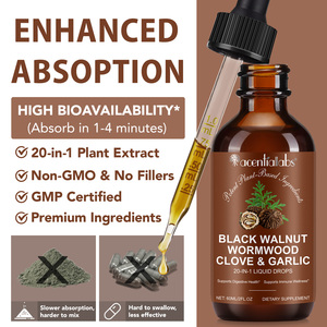 Acentiallabs Plant Extract Black Walnut Wormwood Clove <strong>Garlic</strong> Liquid Drops Restore Gut Balance Black Walnut Wormwood Liquid Drop - Product Image 6