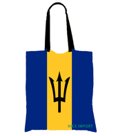 Sac en toile avec drapeau de la Barbade, sac de courses réutilisable, léger, pour les courses, les voyages, la plage, le travail, cadeau patriotique pour hommes et femmes