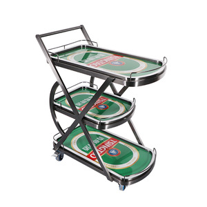 Illuminated Beverage Cart Rectangle Modern <b>Standing</b> Type 10-20 L For Bars Nightclubs KTV Food Delivery - Product Image 5