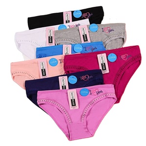 Nuovo Design caldo di vendita cotone morbido traspirante quattro stagioni stile ricamo tinta unita mutandine per <span class=keywords><strong>ragazze</strong></span> - Product Image 1