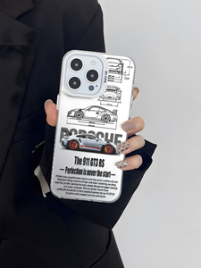 Coque de téléphone en TPU avec design de voiture de course 911 GT3 RS, peinture UV, anti-empreintes digitales, antichoc pour 17/16/15/14/<span class=keywords><strong>13</strong></span> Pro Max - Product Image 3