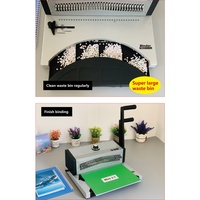 Machine à relier A4 Wire-O 34 trous 3:1, perforatrice manuelle 25 pages, compatible A3, équipement de reliure