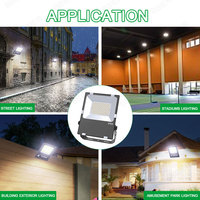 Luz de inundación LED IP65 10W 20W 30W 50W 100W 200W 400W Reflector Led Luz exterior 100-277vac Luz de estadio LED
