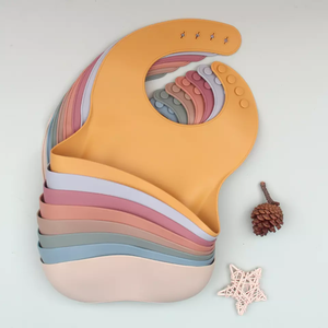 Bavoirs pour <span class=keywords><strong>bébé</strong></span> en silicone de qualité alimentaire, sans BPA, avec fermeture à bouton, faciles à nettoyer, imprimés sur mesure, pour bébés de 19 à 24 <span class=keywords><strong>mois</strong></span>, lavables, fabriqués en Chine - Product Image 4