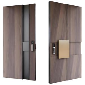 DEMEA <span class=keywords><strong>porte</strong></span> d'entrée en aluminium à rupture thermique moderne <span class=keywords><strong>porte</strong></span> principale extérieure étanche personnalisée pour Villa bureau appartement extérieur - Product Image 2