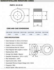 Cinta Nanocristalina Compacta Mini Nano Core con Excelentes Características Magnéticas Blandas para Ingeniería Avanzada - Product Image 6