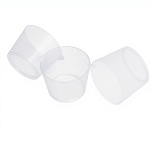 Gobelet en verre avec couvercle, paroi simple, diamètre 98 mm, rond, capacité 5 ml-30 ml, pour boissons et aliments - Product Image 1