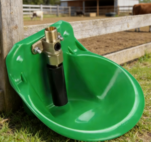 ชุดอุปกรณ์ให้น้ำแก่สัตว์เลี้ยงในฟา<span class=keywords><strong>ร์</strong></span>ม รุ่น 2026ZP ชามน้ำแกะแบบทองแดงพร้อมวาล์วพลาสติก - Product Image 1