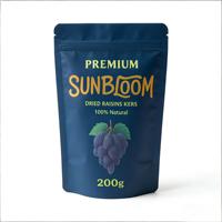 Sachet d'emballage personnalisé pour fruits secs, avec fenêtre transparente, trou de suspension et impression couleur, idéal pour l'emballage alimentaire de détail