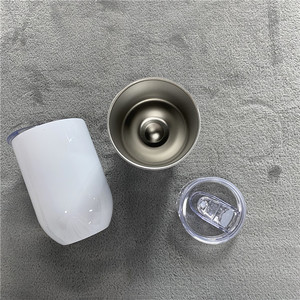 USA 12oz blanc plus droit ébauches de bricolage revêtement par <span class=keywords><strong>sublimation</strong></span> adapté à la tasse de voyage <span class=keywords><strong>au</strong></span> <span class=keywords><strong>four</strong></span> avec couvercle pour cadeaux personnalisés - Product Image 6