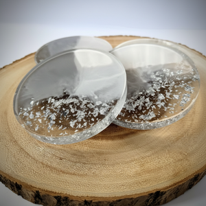 Sous-verres ronds en résine époxy de luxe personnalisables de haute qualité avec design unique – Tapis et dessous de verre pour boissons quotidiennes – Vente chaude - Product Image 1