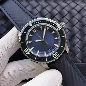 Reloj de pulsera para hombre, edición limitada, personalizado, con esfera azul profundo, caja de acero satinado, luminoso, profesional, automático, mecánico, de élite - Product Image 1