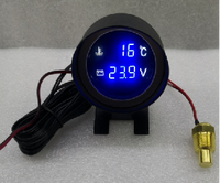 Sensor Pengukur Suhu Air Mobil dan Truk Digital LED Bulat WGD-Round Berkualitas Tinggi dengan Voltmeter