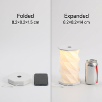 Lampe de bureau pliable rotative rechargeable mini E26, design original, LED, commande tactile, cadeau d'anniversaire pour chambre d'enfant, veilleuse